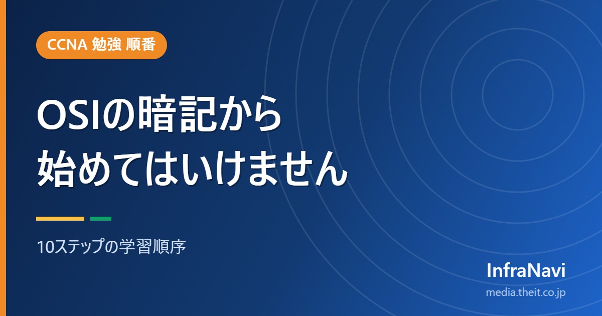 【2026年版】CCNAの勉強の順番|10ステップと到達判定つき学習ロードマップ