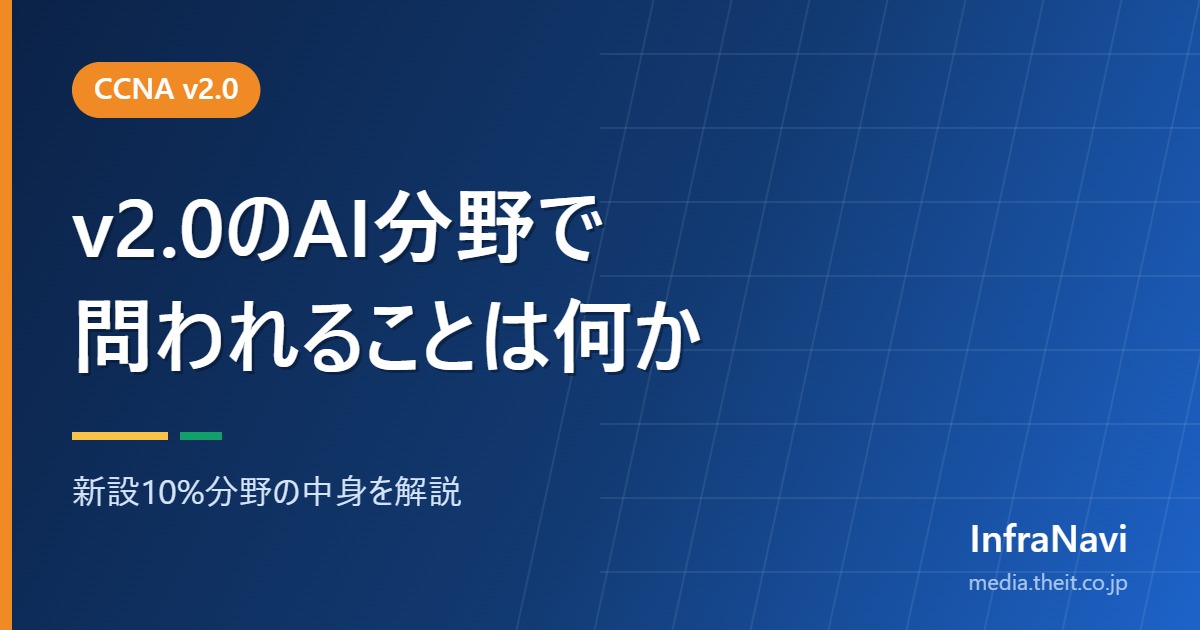 CCNA v2.0のAI・自動化分野で問われること【2027年改定】