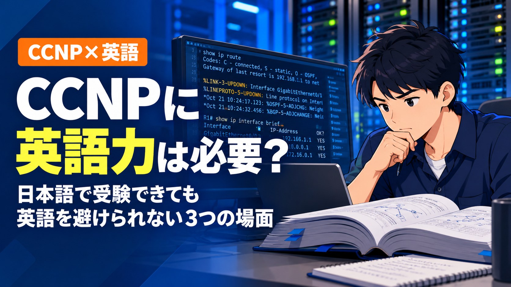 CCNPに英語力は必要?日本語で受験できても英語を避けられない3つの場面と、必要なレベル
